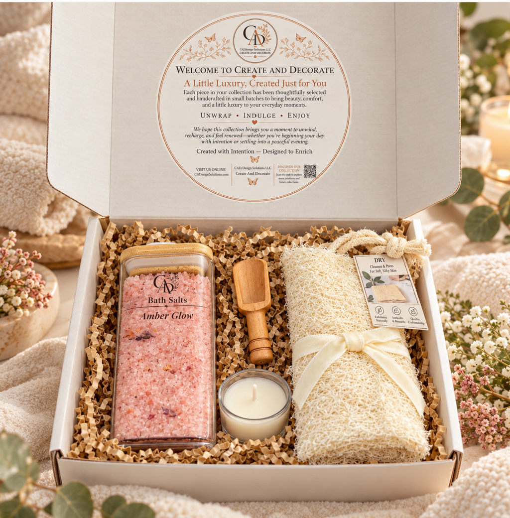 Amber Glow Luxury Bath Salts Gift Set